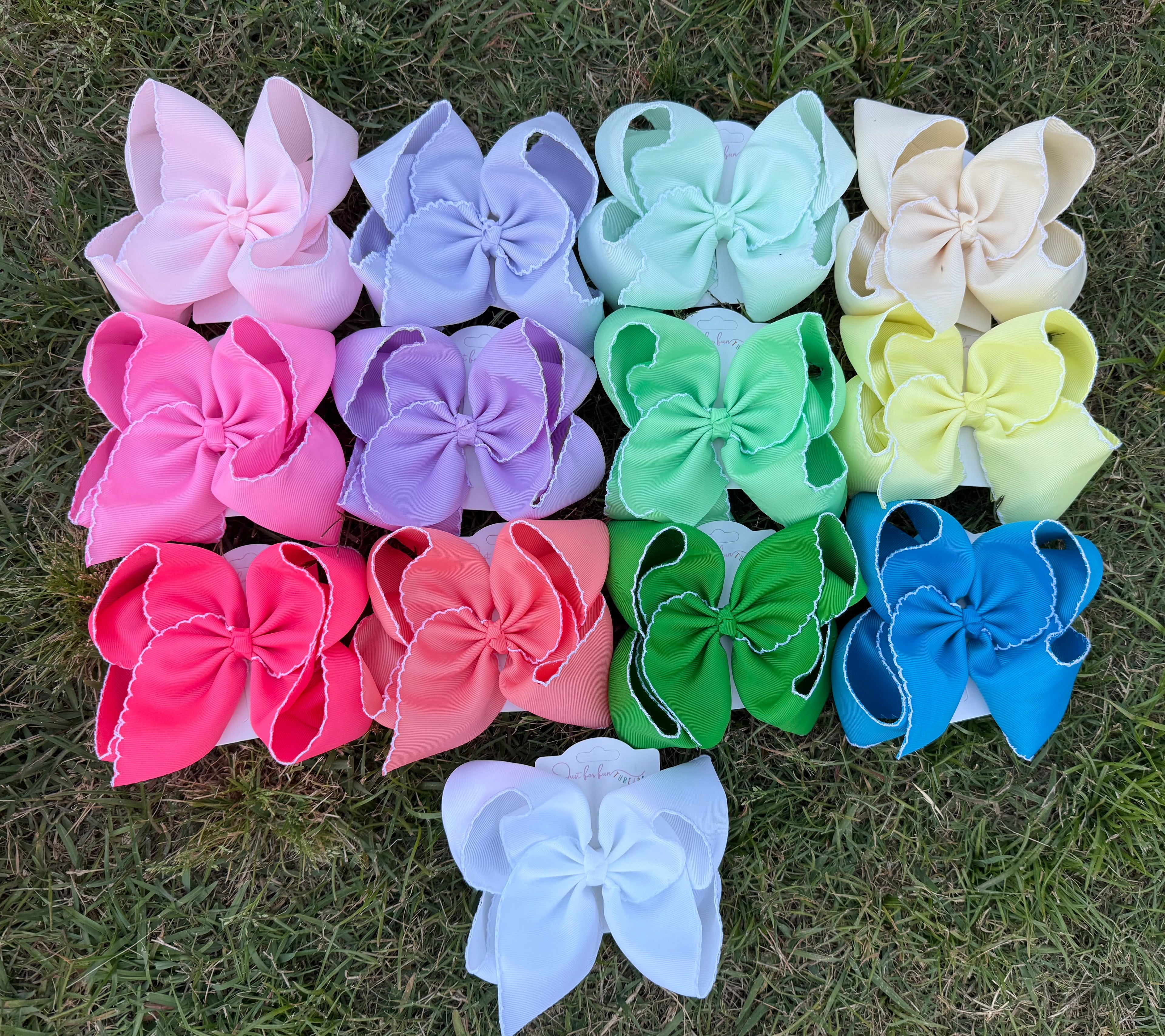 Extra Fun Moonstitch Hair Bows (6in)