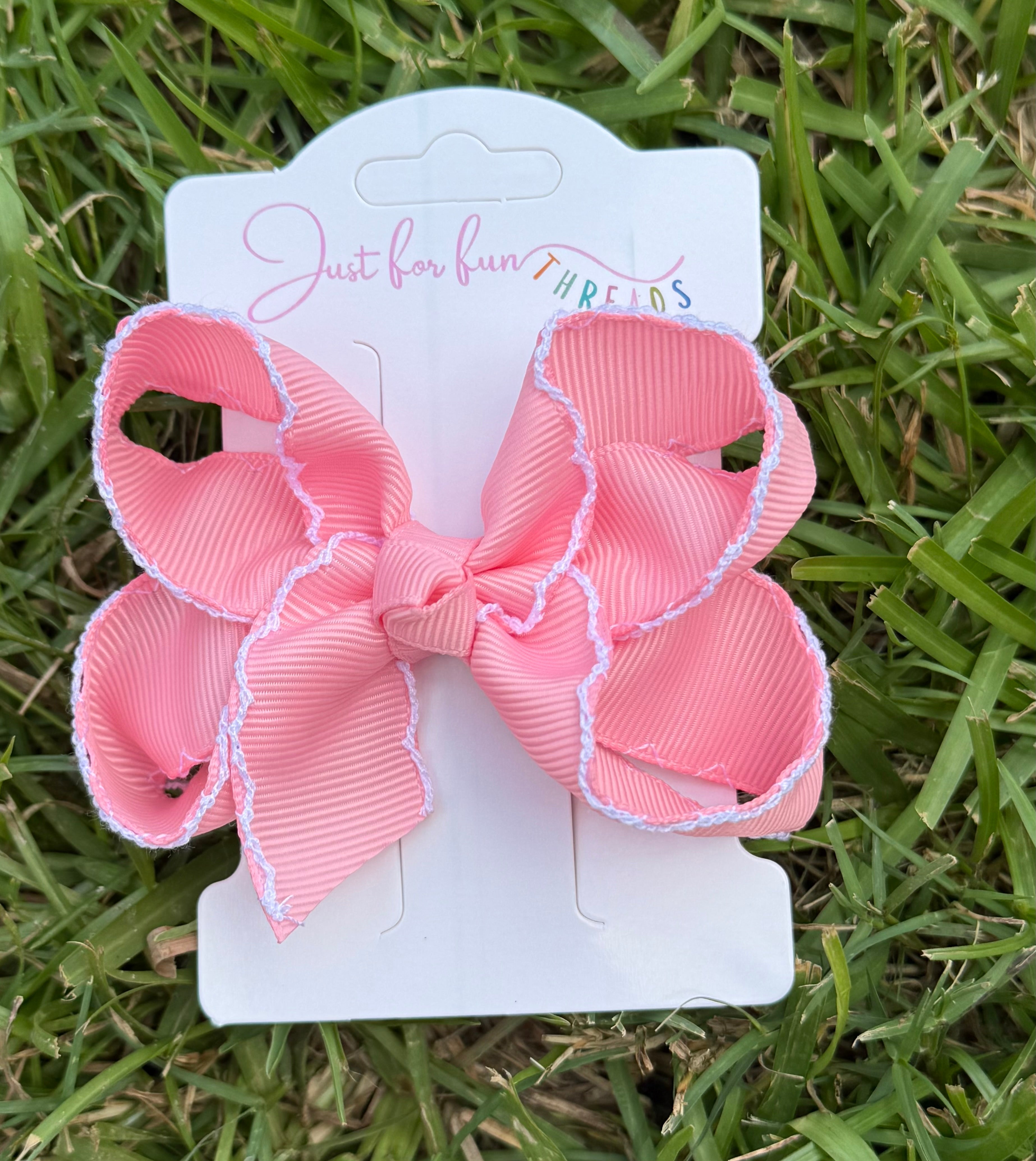 Tiny Fun Moonstitch Hair Bows (4in)