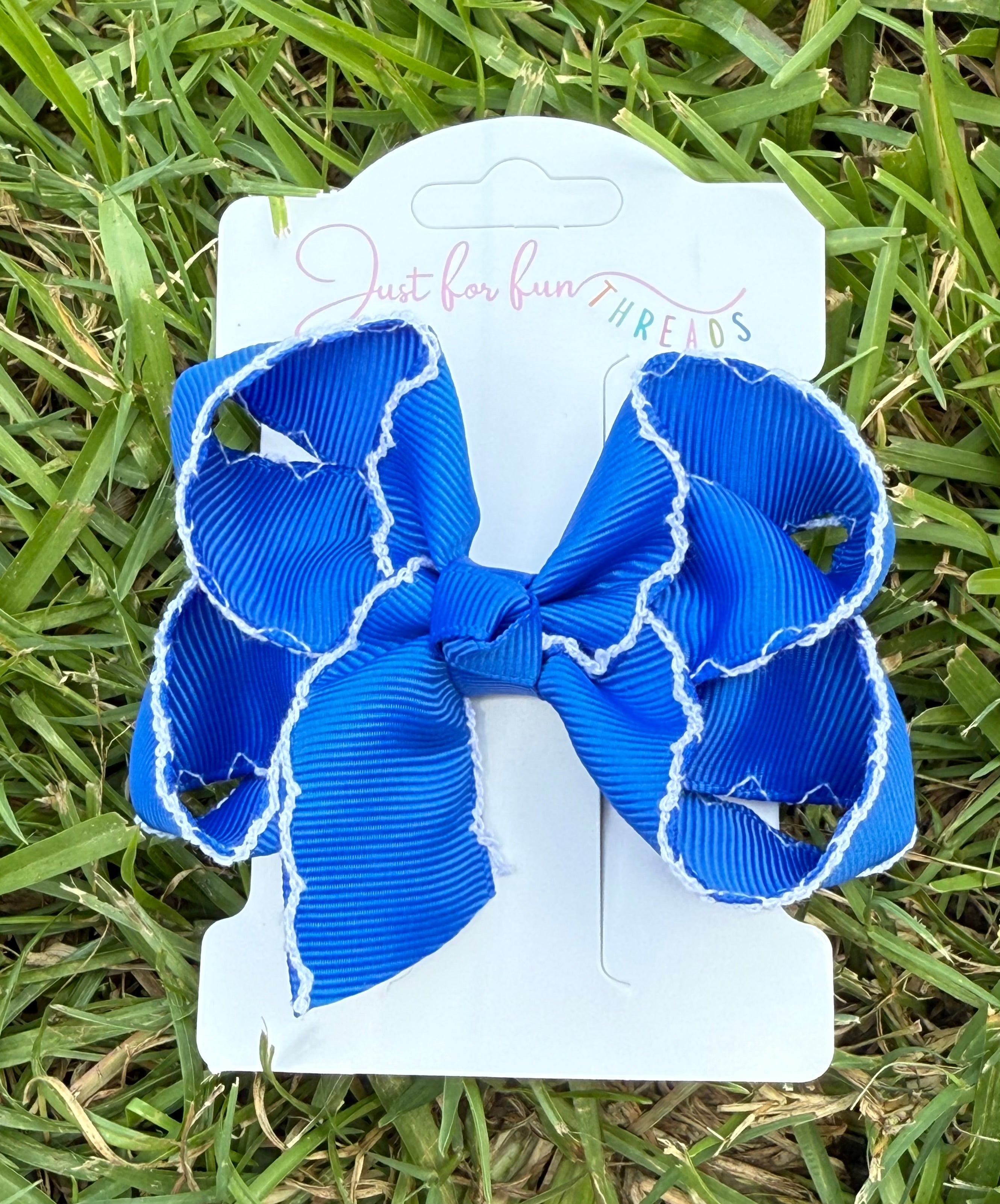 Tiny Fun Moonstitch Hair Bows (4in)