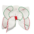 Festive Red & Green Moonstitch Bow