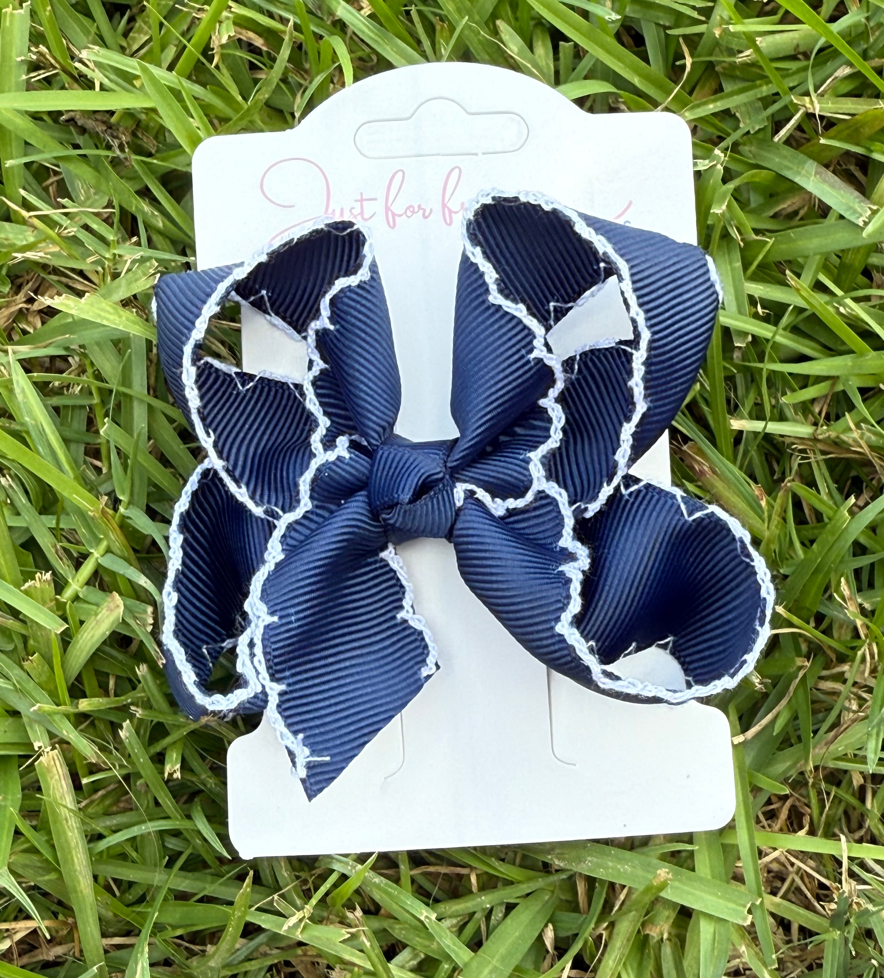Tiny Fun Moonstitch Hair Bows (4in)