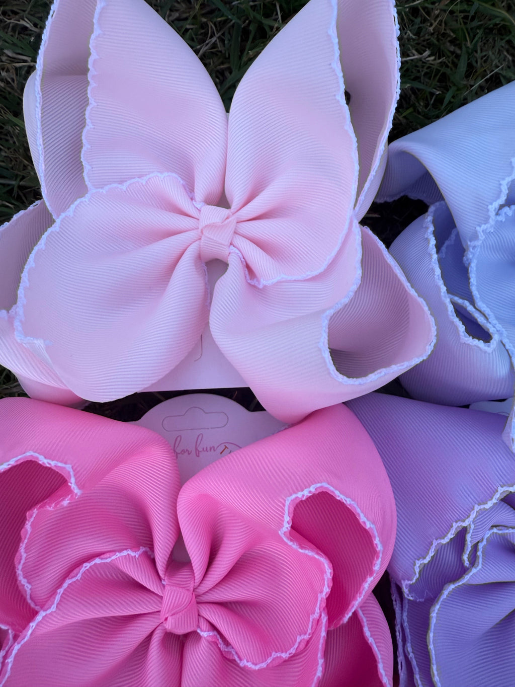 Extra Fun Moonstitch Hair Bows (6in)