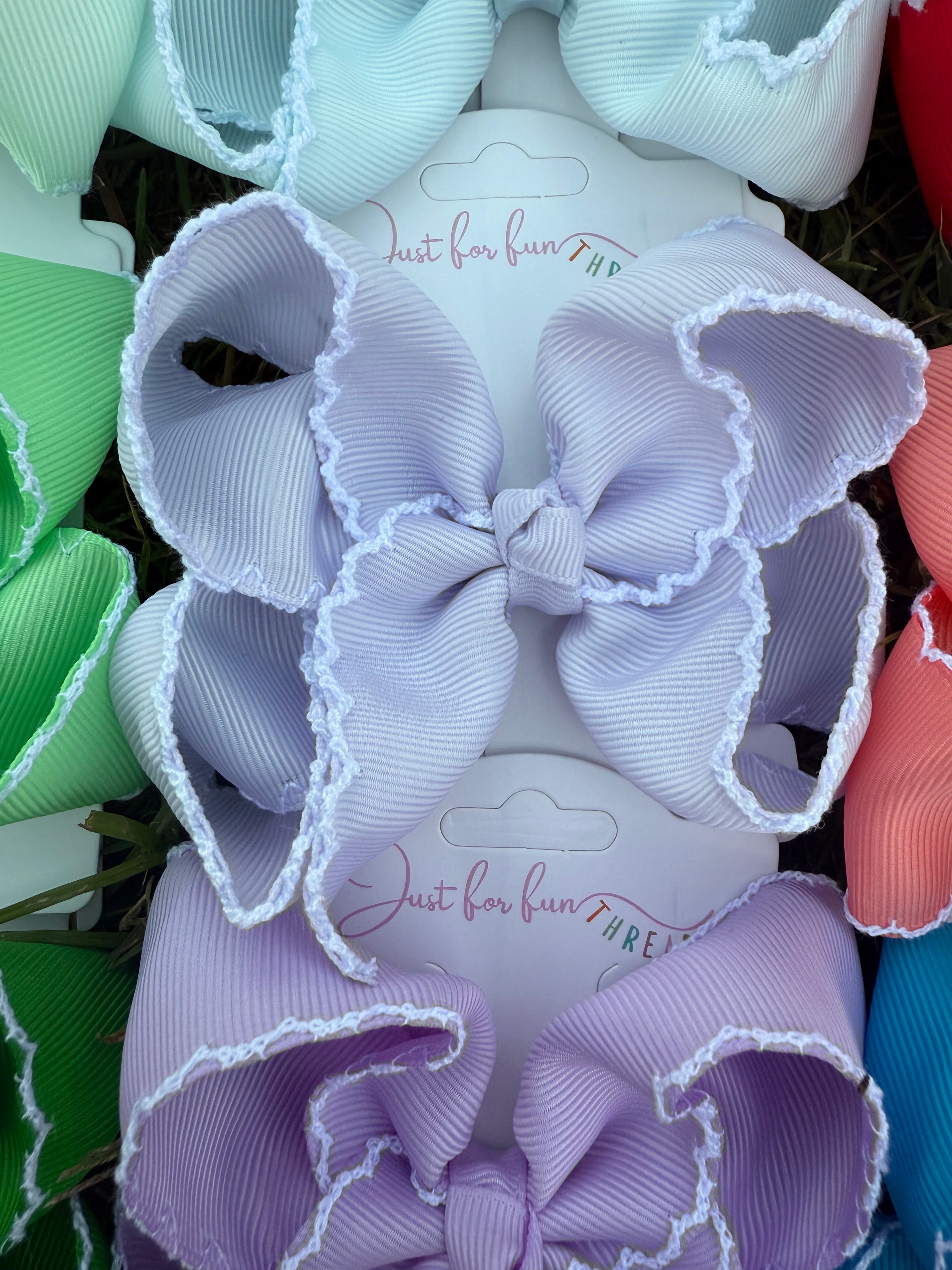 Tiny Fun Moonstitch Hair Bows (4in)