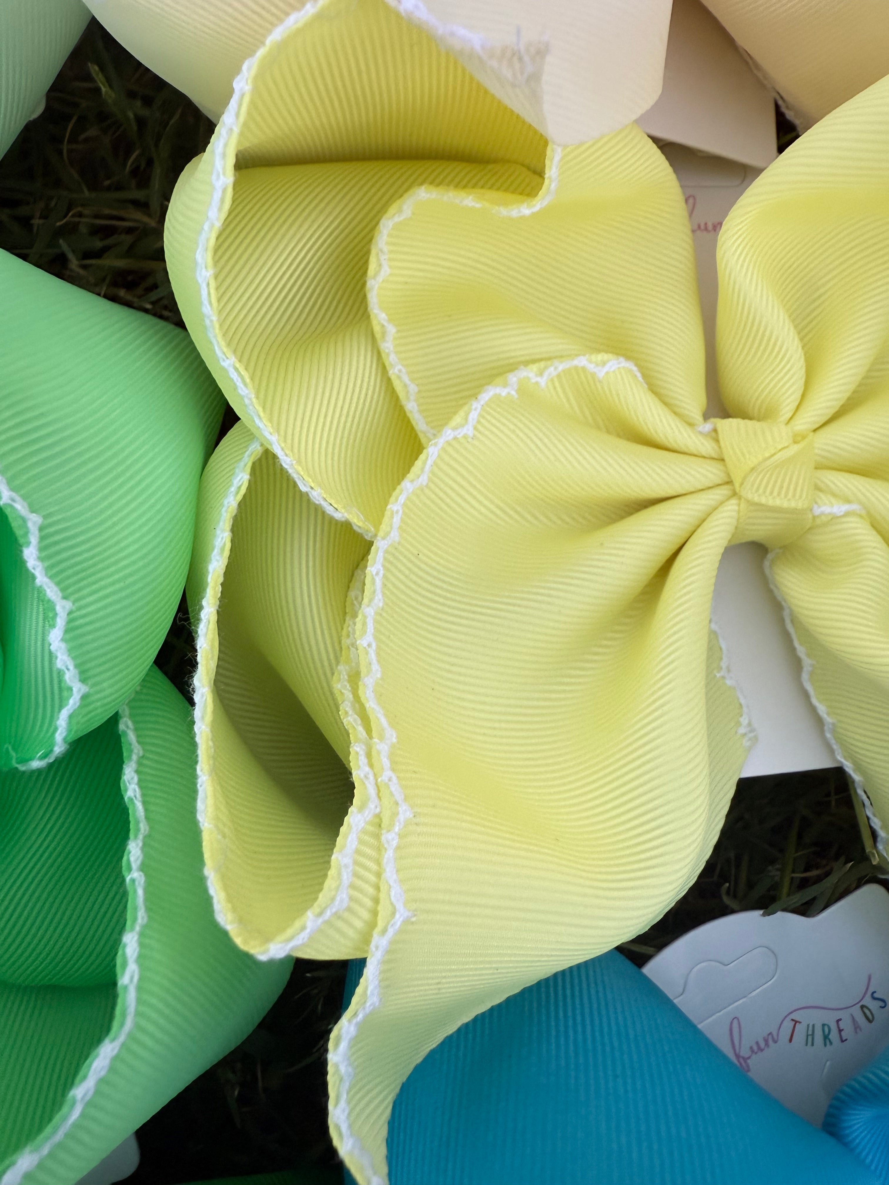 Extra Fun Moonstitch Hair Bows (6in)