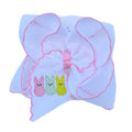 Peep Trio Embroidered Hair Bow