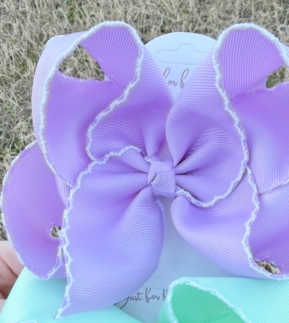 Extra Fun Moonstitch Hair Bows (6in)