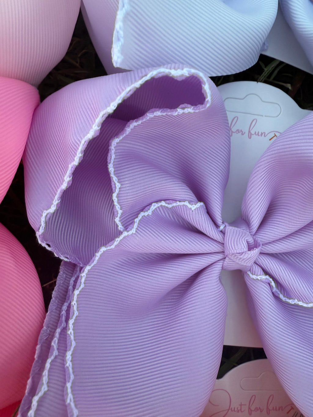6 inch Moonstitch Bows (2 inch Ribbon)
