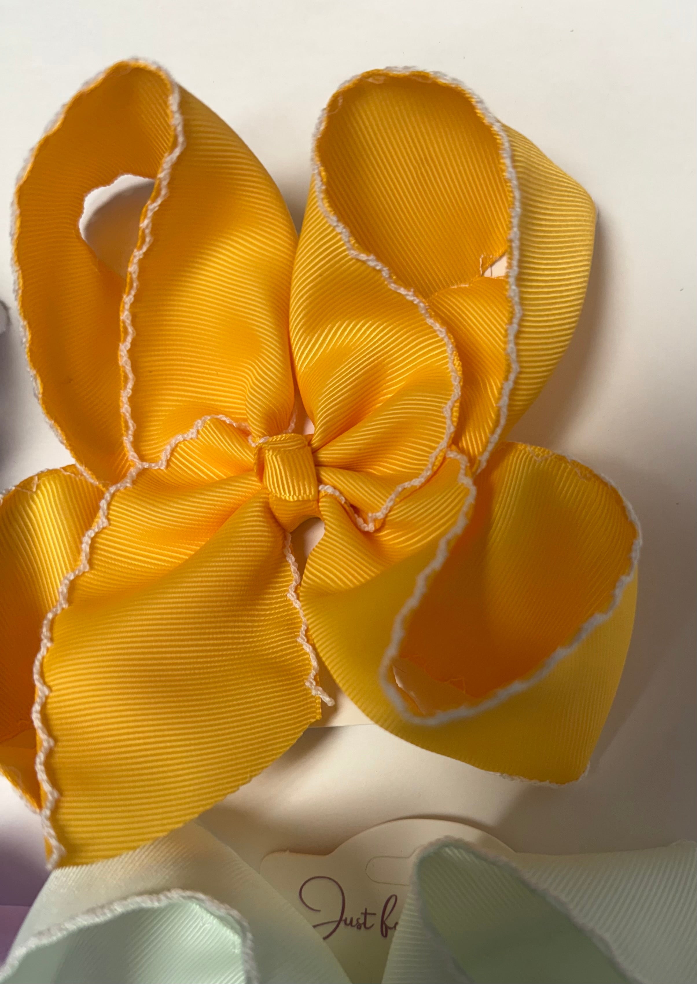 6 inch Moonstitch Bows (2 inch Ribbon)