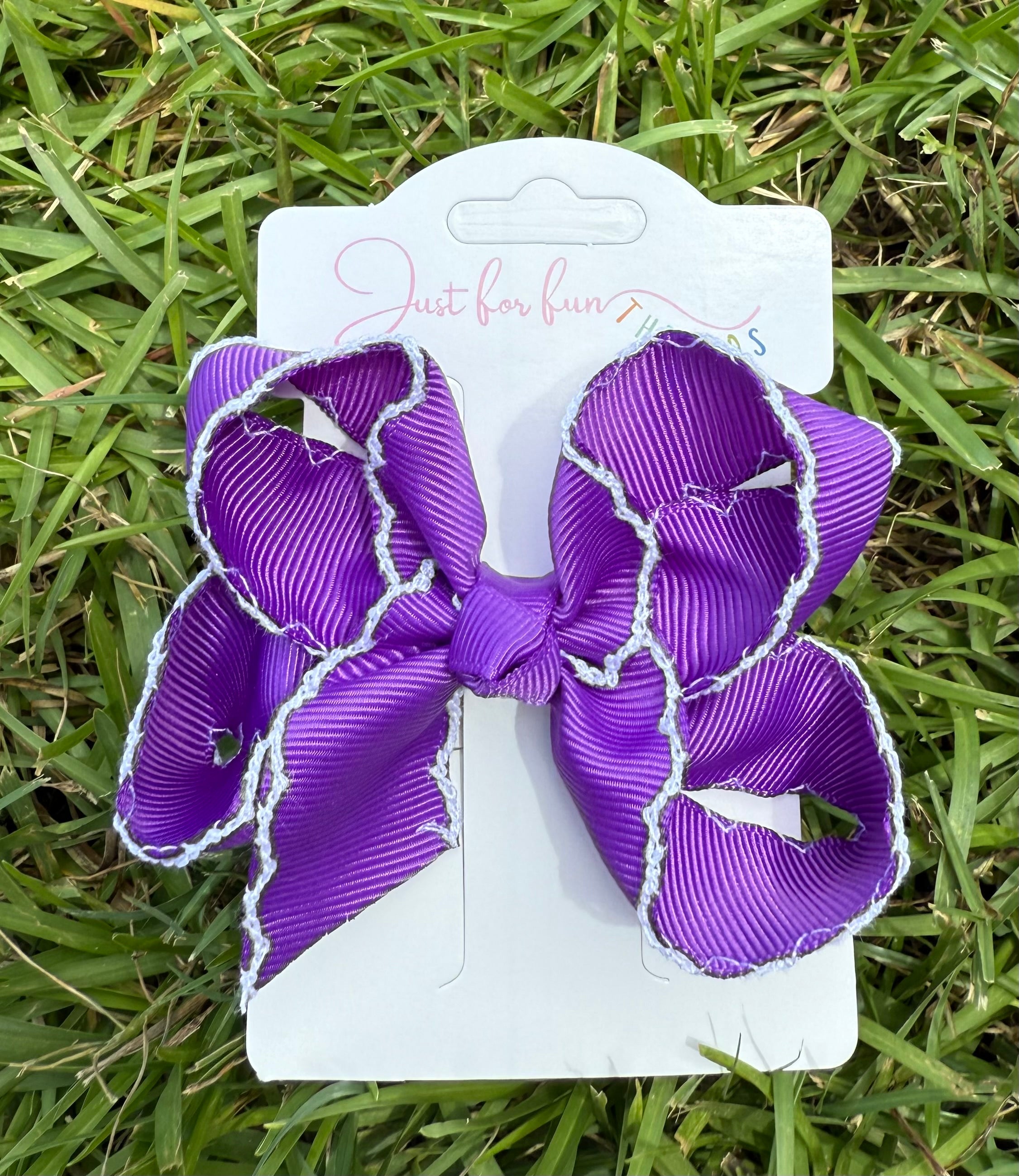 Tiny Fun Moonstitch Hair Bows (4in)
