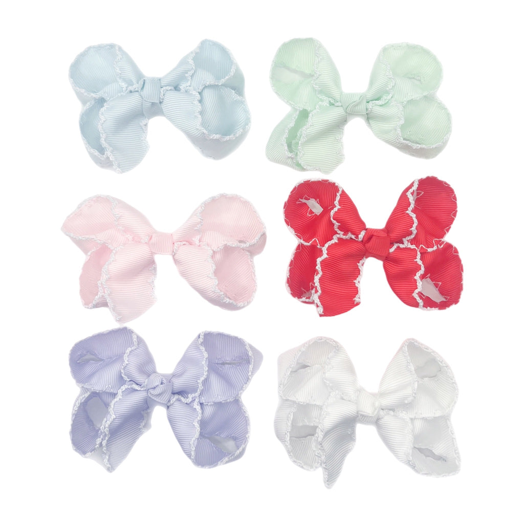 Tiny Fun Moonstitch Hair Bows (4in)