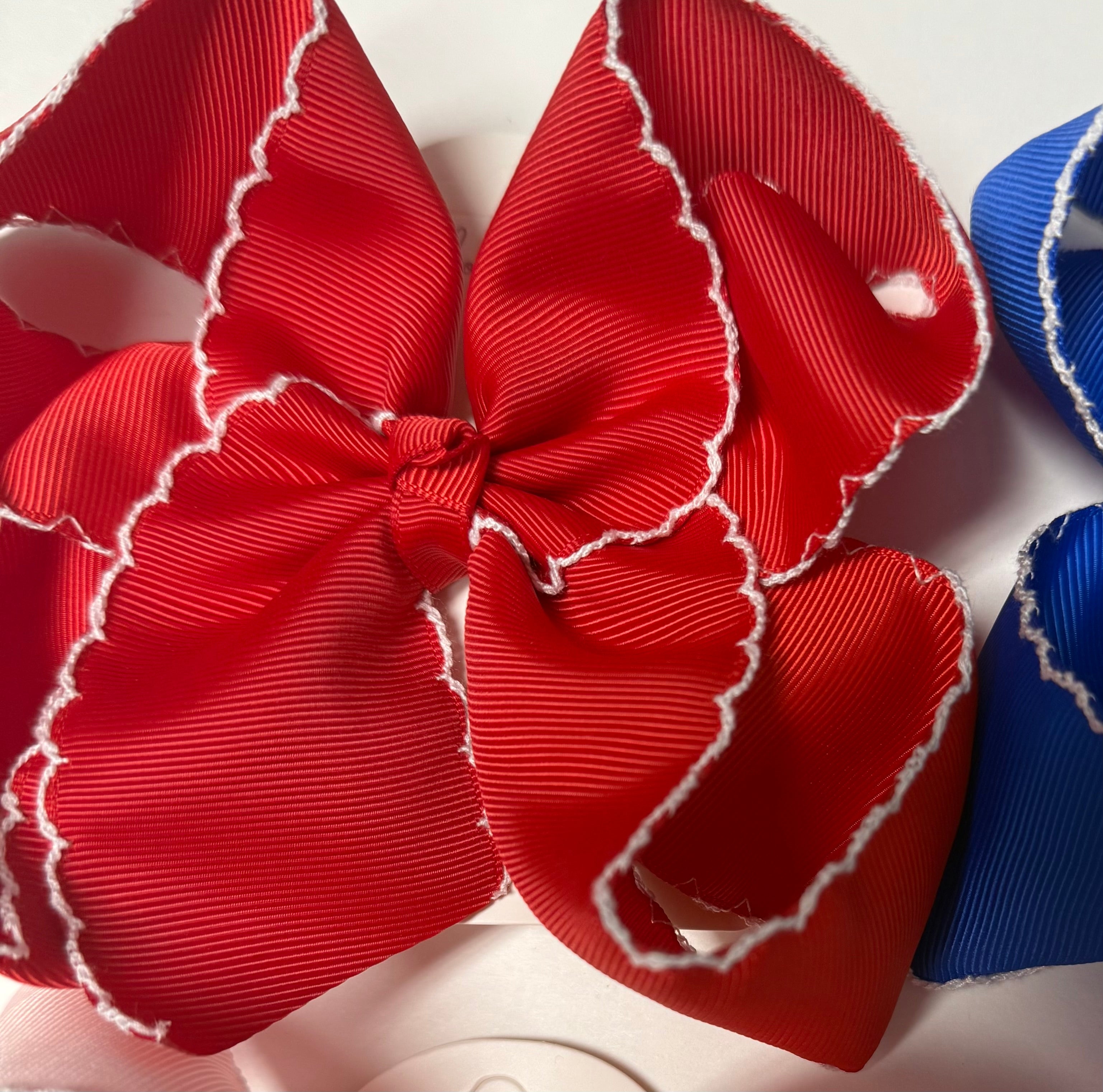6 inch Moonstitch Bows (2 inch Ribbon)
