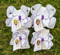 GEAUX Game Day Girl Embroidered Bow