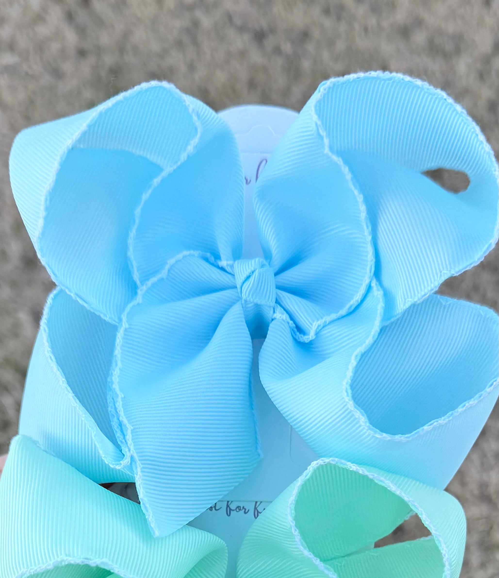 6 inch Moonstitch Bows (2 inch Ribbon)