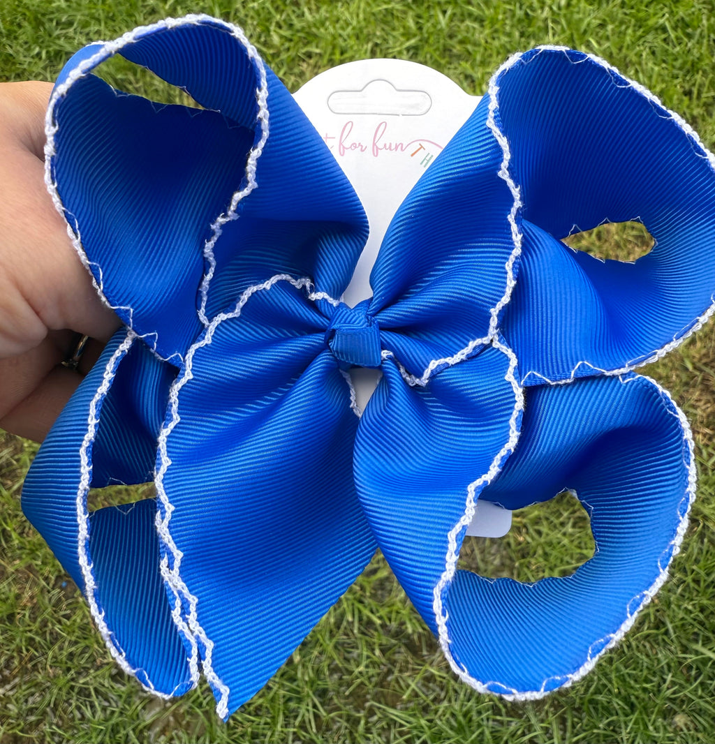 Extra Fun Moonstitch Hair Bows (6in)