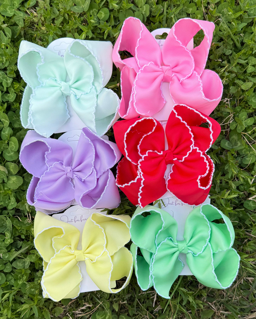 Fun Size Moonstitch Hair Bows (5in)