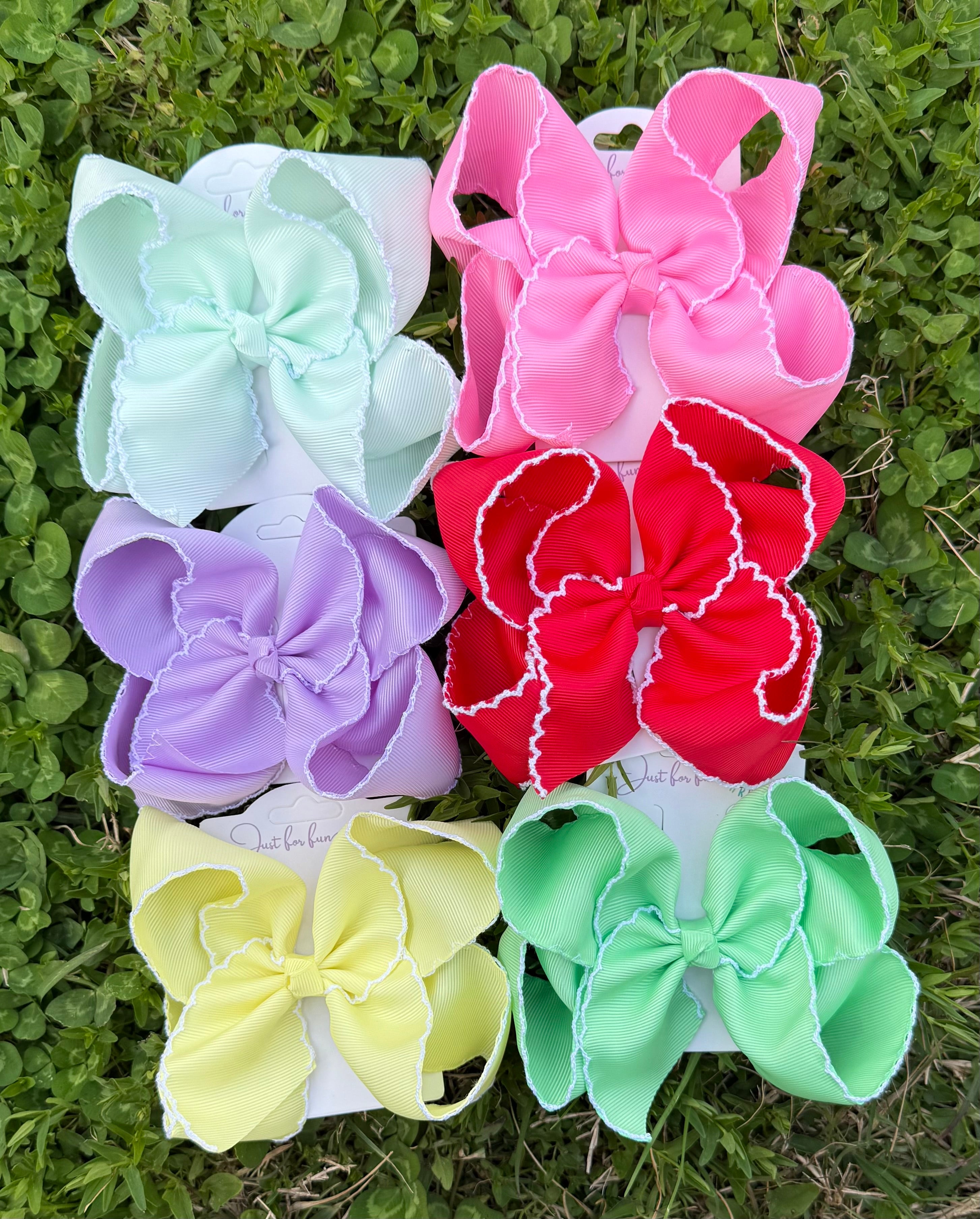 Fun Size Moonstitch Hair Bows (5in)