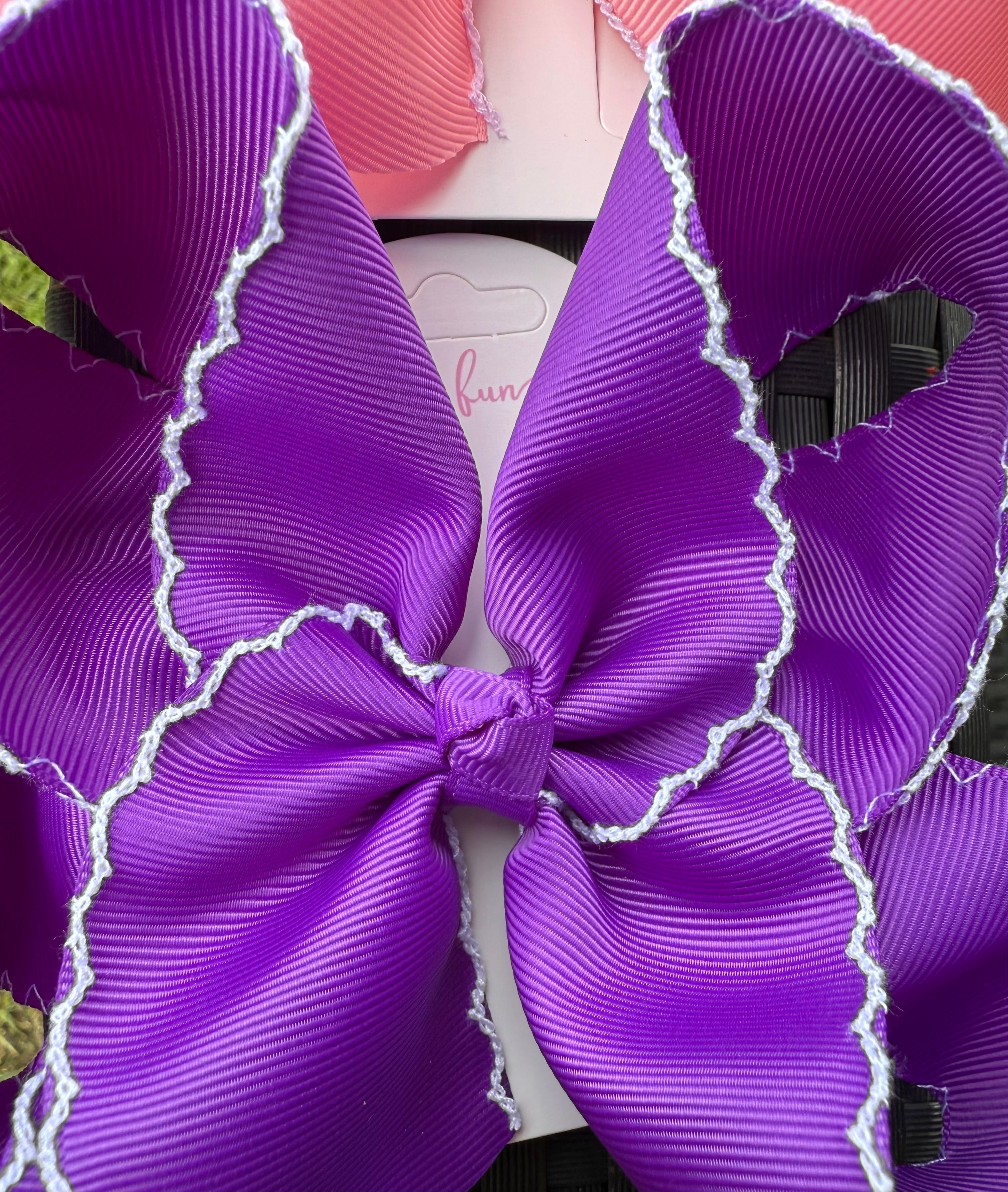 Extra Fun Moonstitch Hair Bows (6in)
