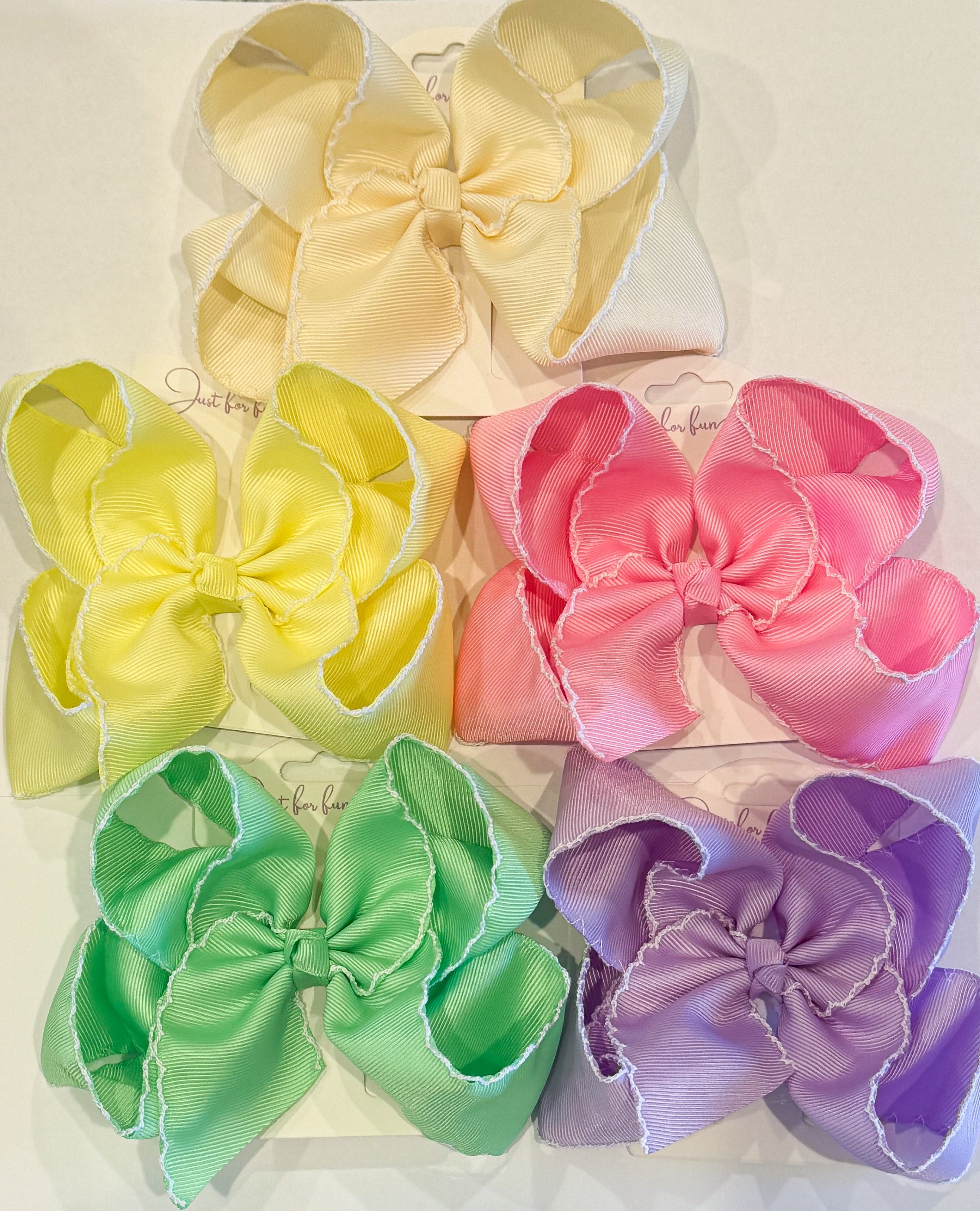 Fun Size Moonstitch Hair Bows (5in)