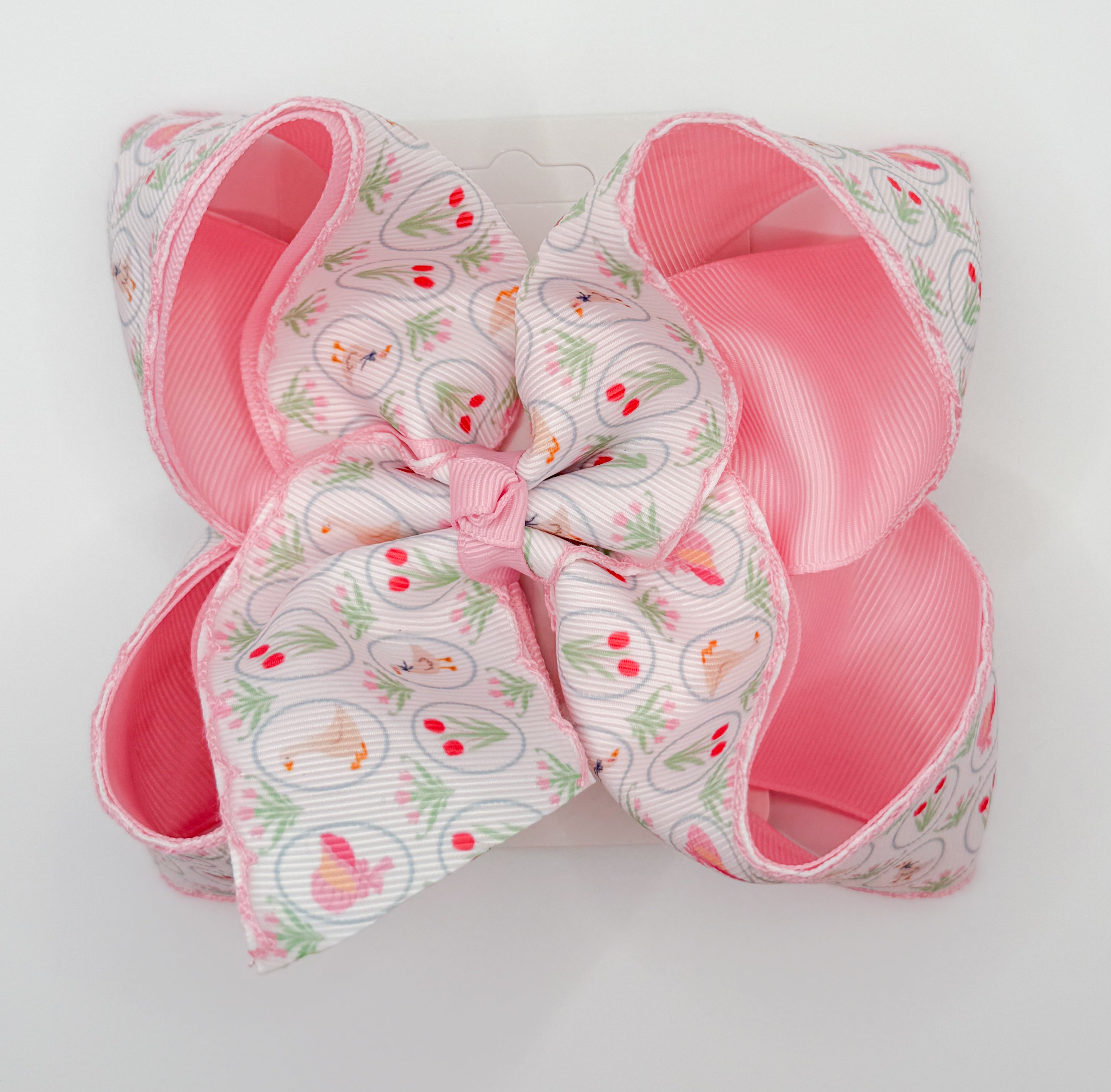 Tulips & Goose Printed Moonstitch Hair Bow