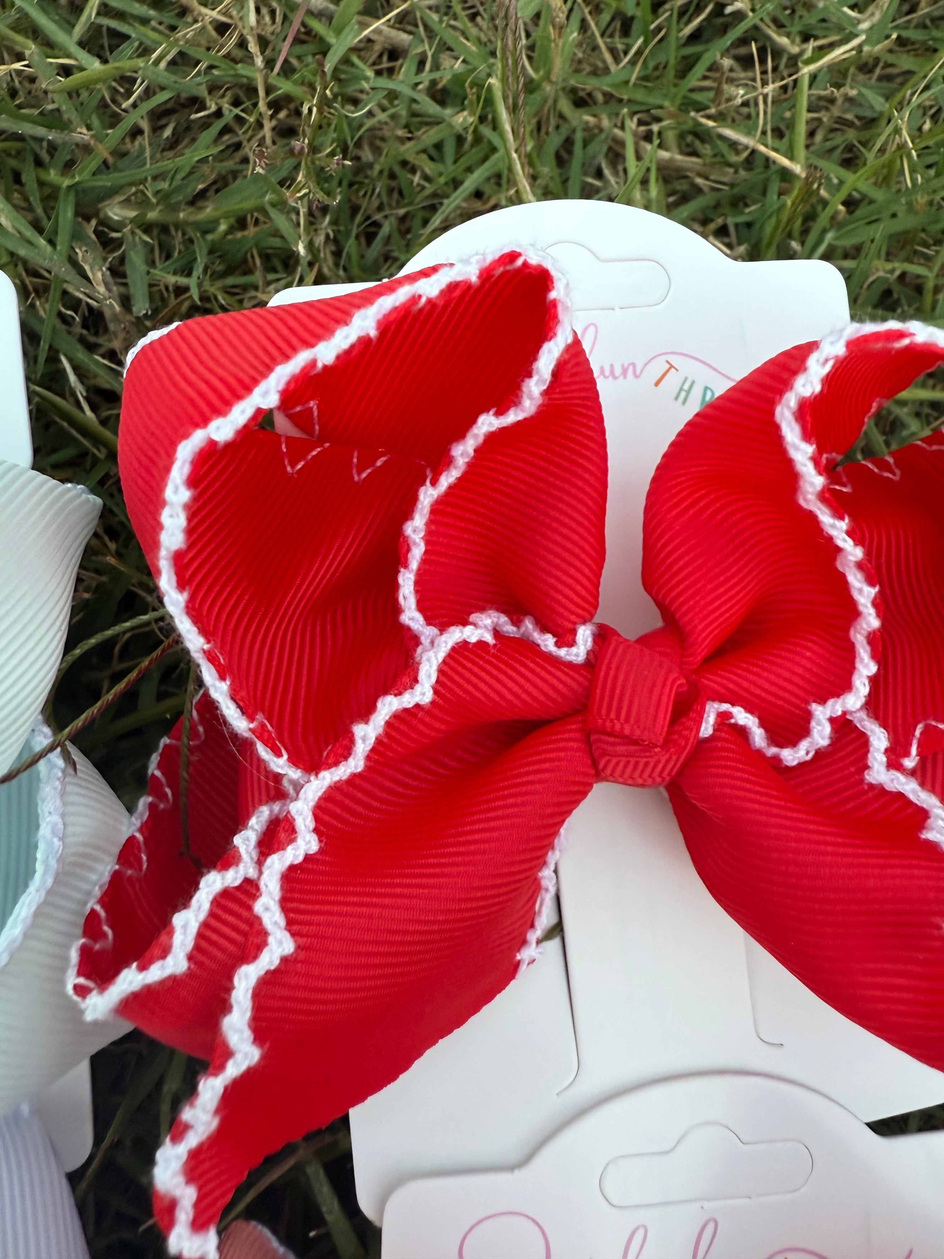 Tiny Fun Moonstitch Hair Bows (4in)