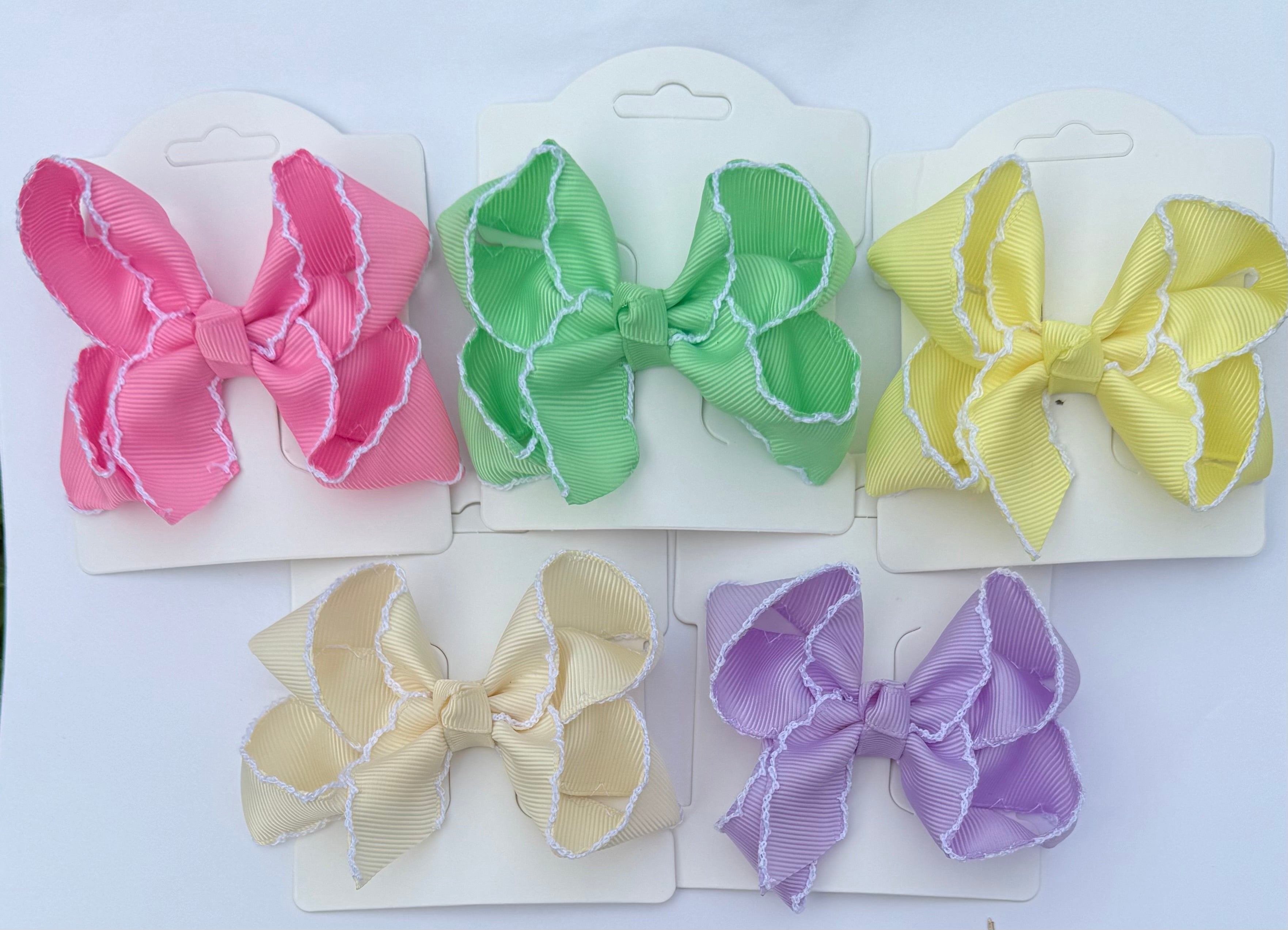 Tiny Fun Moonstitch Hair Bows (4in)