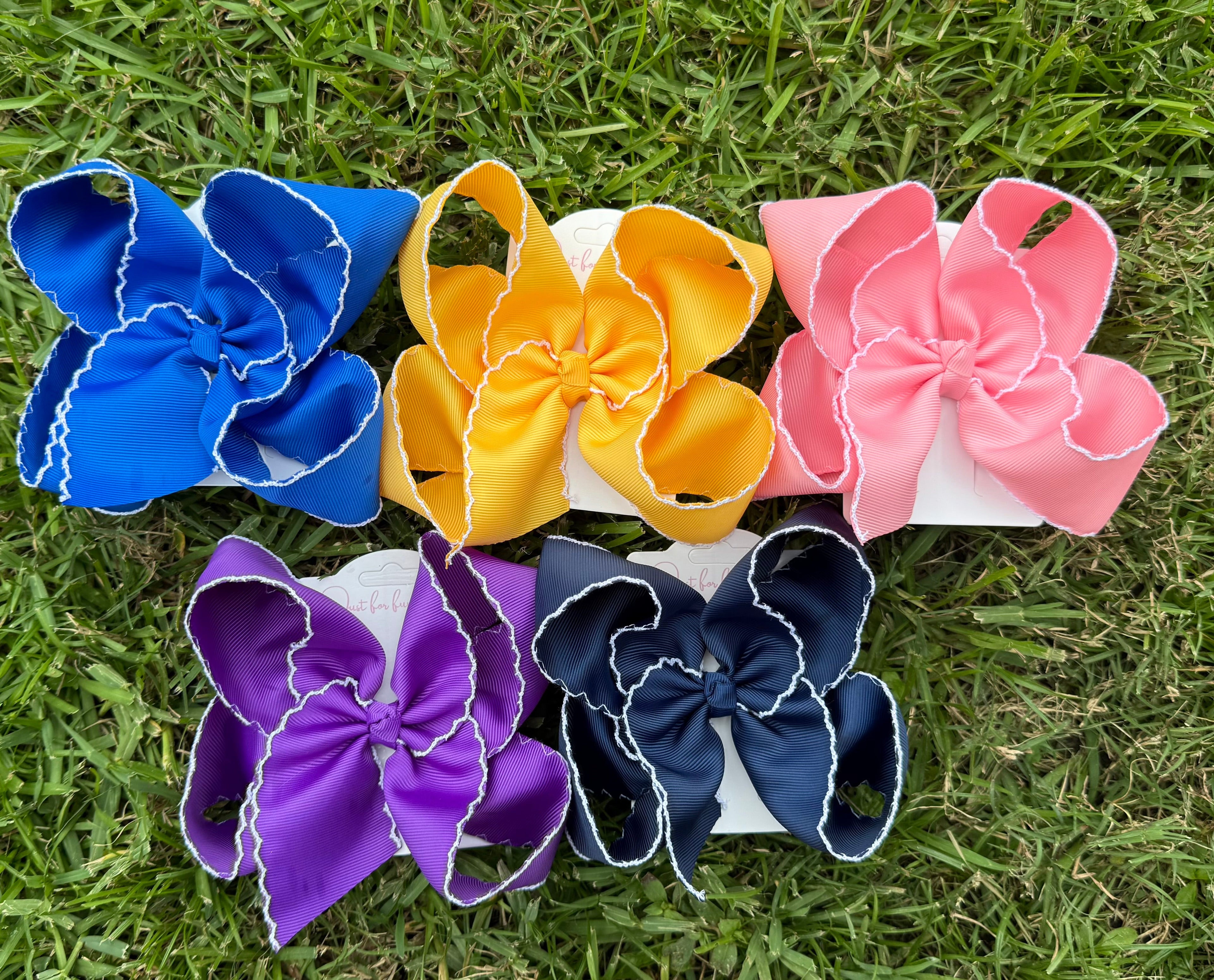 Extra Fun Moonstitch Hair Bows (6in)