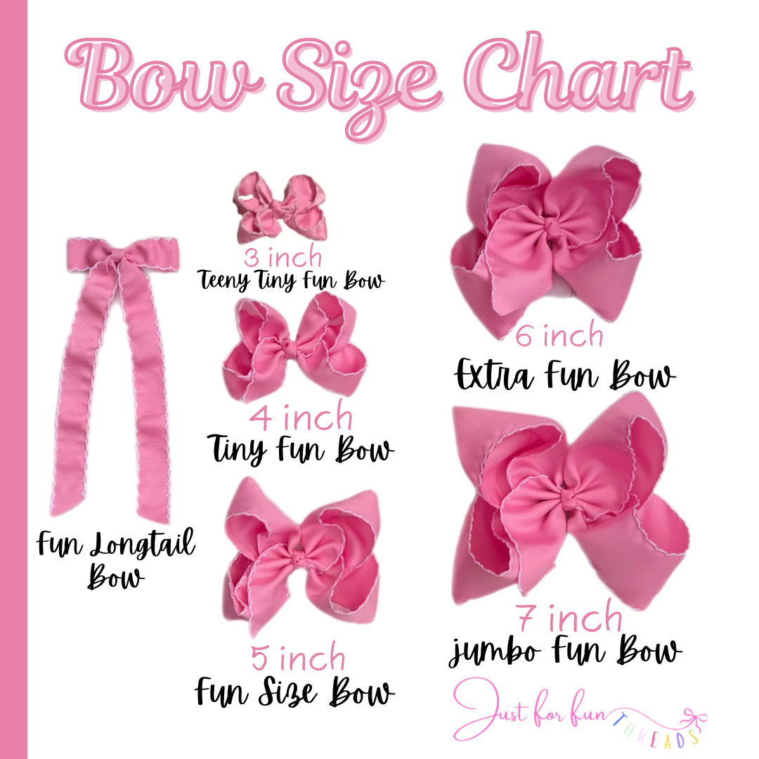 Tiny Fun Moonstitch Hair Bows (4in)